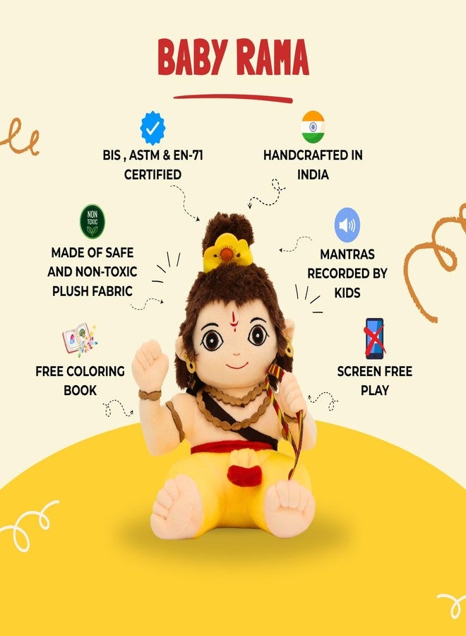 Panda's Box Mantra Chanting Baby Rama (11 Inches) | Musical Soft Plush Toy | Best Gift for Infants, Toddlers & Babies - Image 3